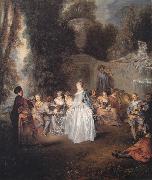 Jean-Antoine Watteau Fetes Venetiennes (mk08) china oil painting artist